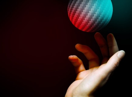 composite visual hand+ ball